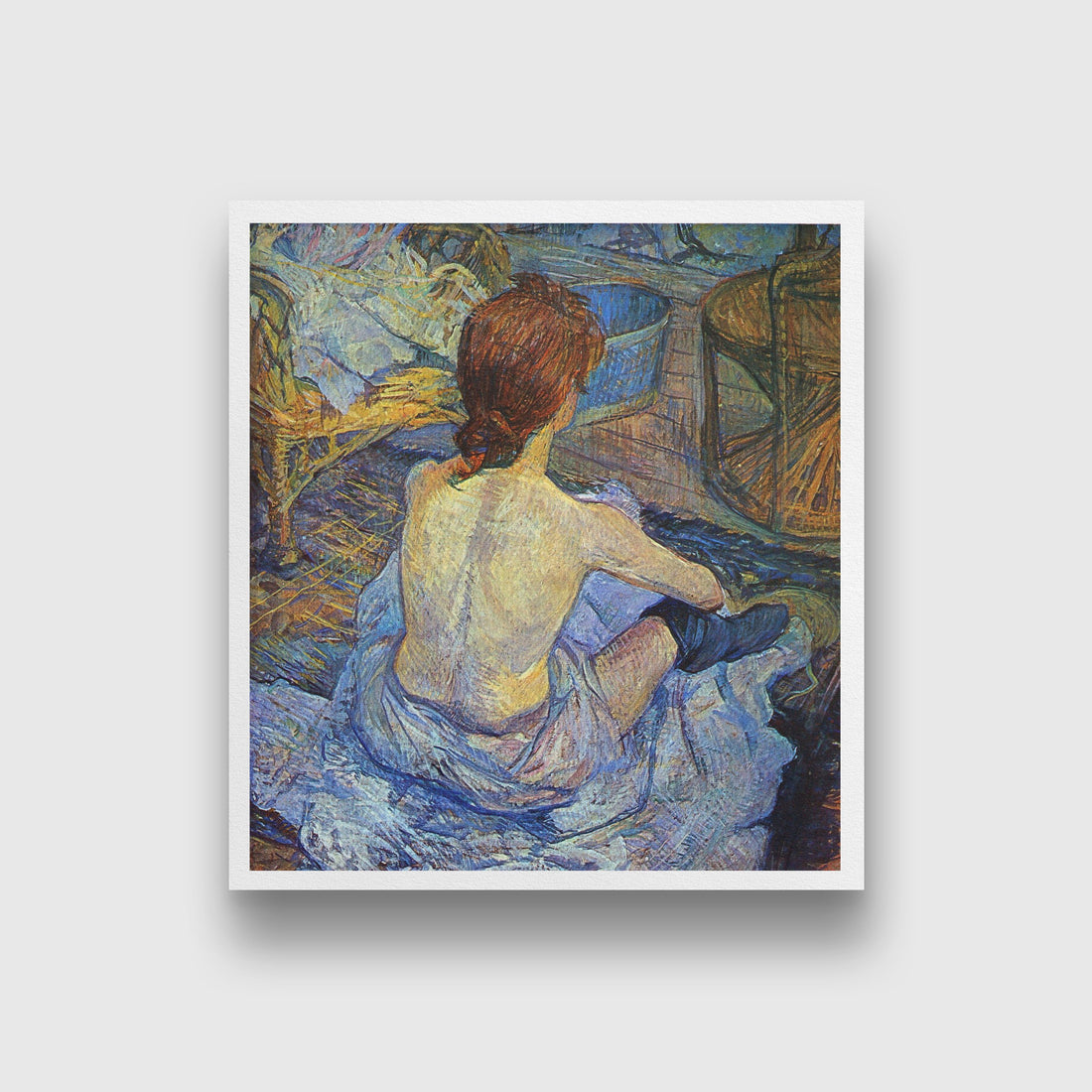 The Toilet Painting - Meri Deewar 1 : 1 Square Premium Wall Art Canvas by MeriDeewar