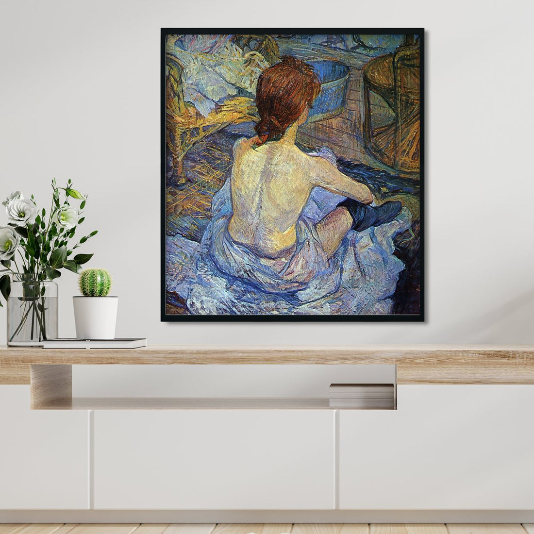 The Toilet Painting - Meri Deewar 1 : 1 Square Premium Wall Art Canvas by MeriDeewar
