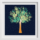 The tree of unity Painting - Meri Deewar 1 : 1 Square Premium Wall Art Canvas by MeriDeewar