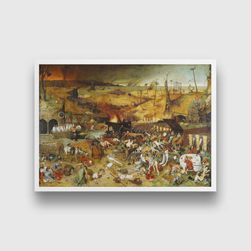 The triumph of death Painting - Meri Deewar 4 : 3 Horizontal Premium Wall Art Canvas by MeriDeewar