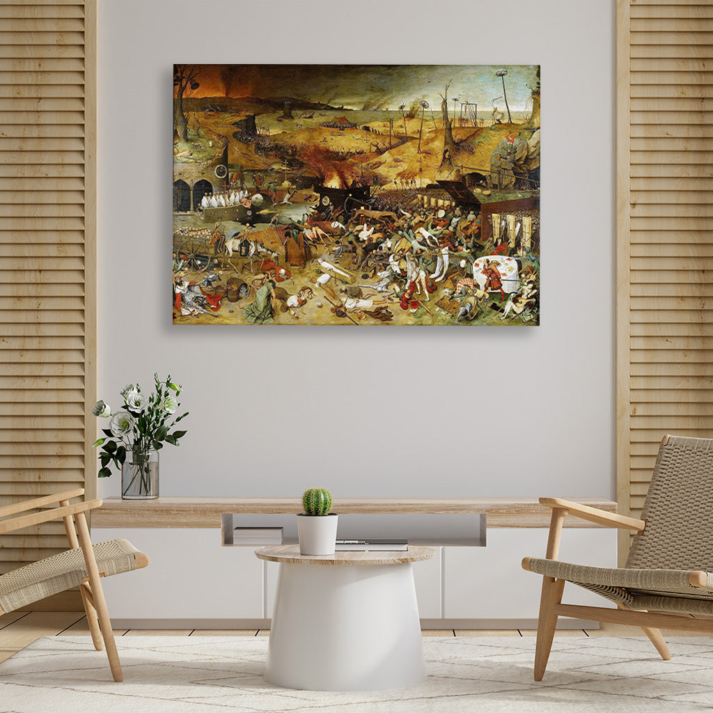 The triumph of death Painting - Meri Deewar 4 : 3 Horizontal Premium Wall Art Canvas by MeriDeewar