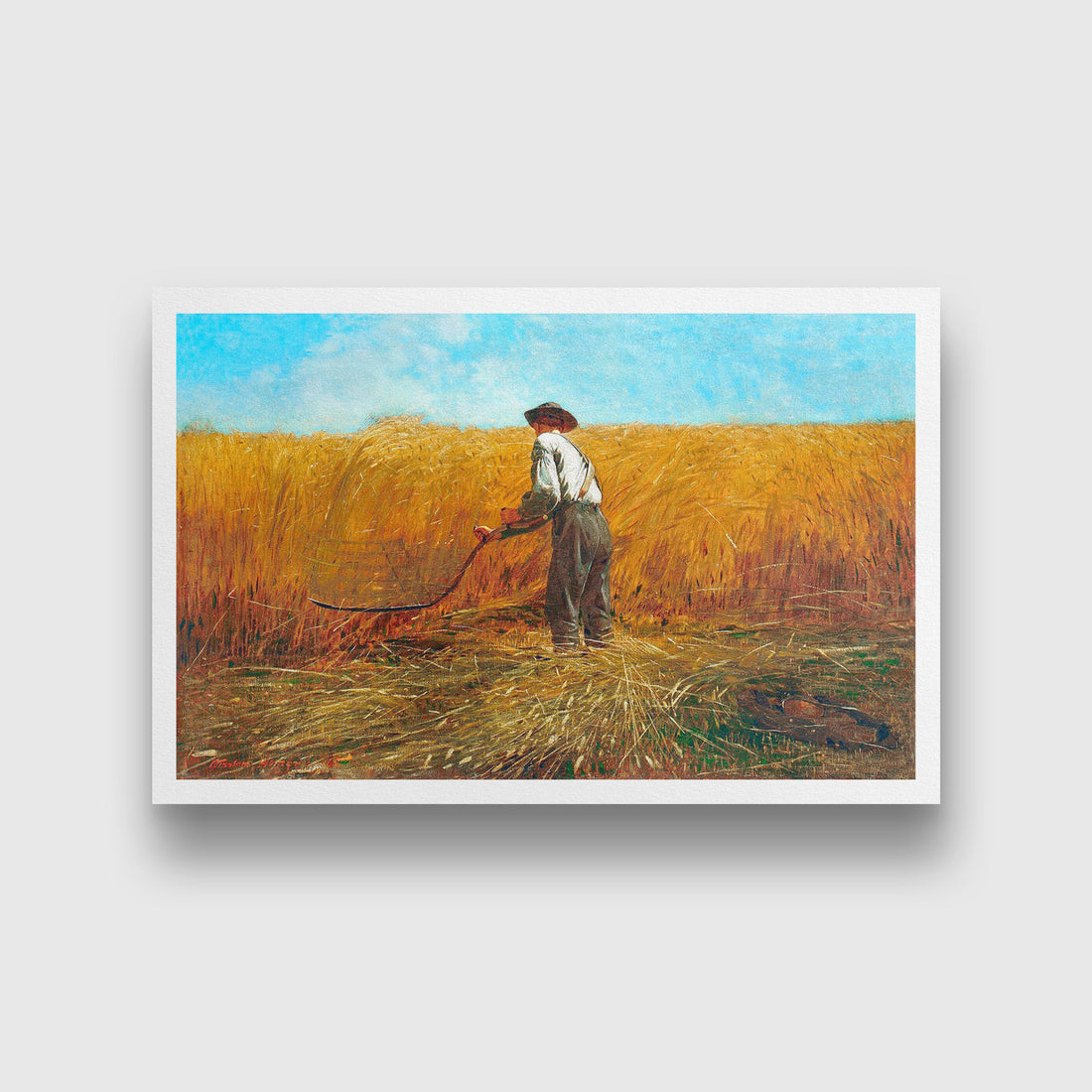 The Veteran in a New Field panting - Meri Deewar 3 : 2 Horizontal Premium Wall Art Canvas by MeriDeewar
