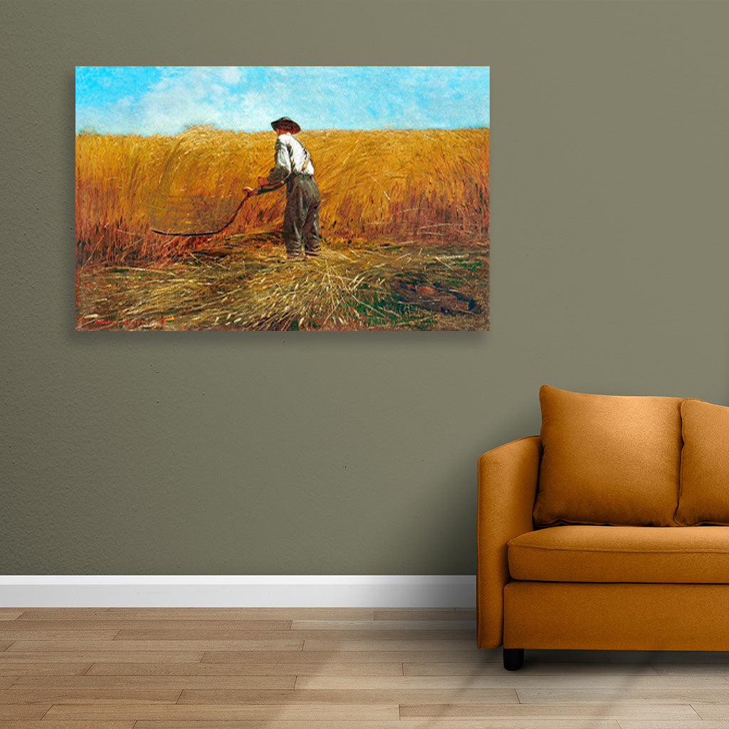 The Veteran in a New Field panting - Meri Deewar 3 : 2 Horizontal Premium Wall Art Canvas by MeriDeewar