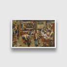 The Village Lawyer's Office Painting - Meri Deewar 3 : 2 Horizontal Premium Wall Art Canvas by MeriDeewar