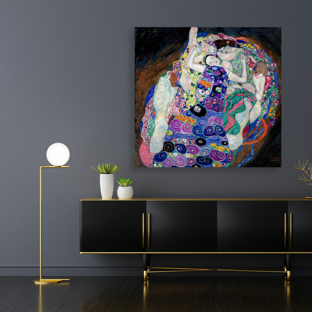 The Virgin painting 1 : 1 Square Premium Wall Art Canvas by MeriDeewar