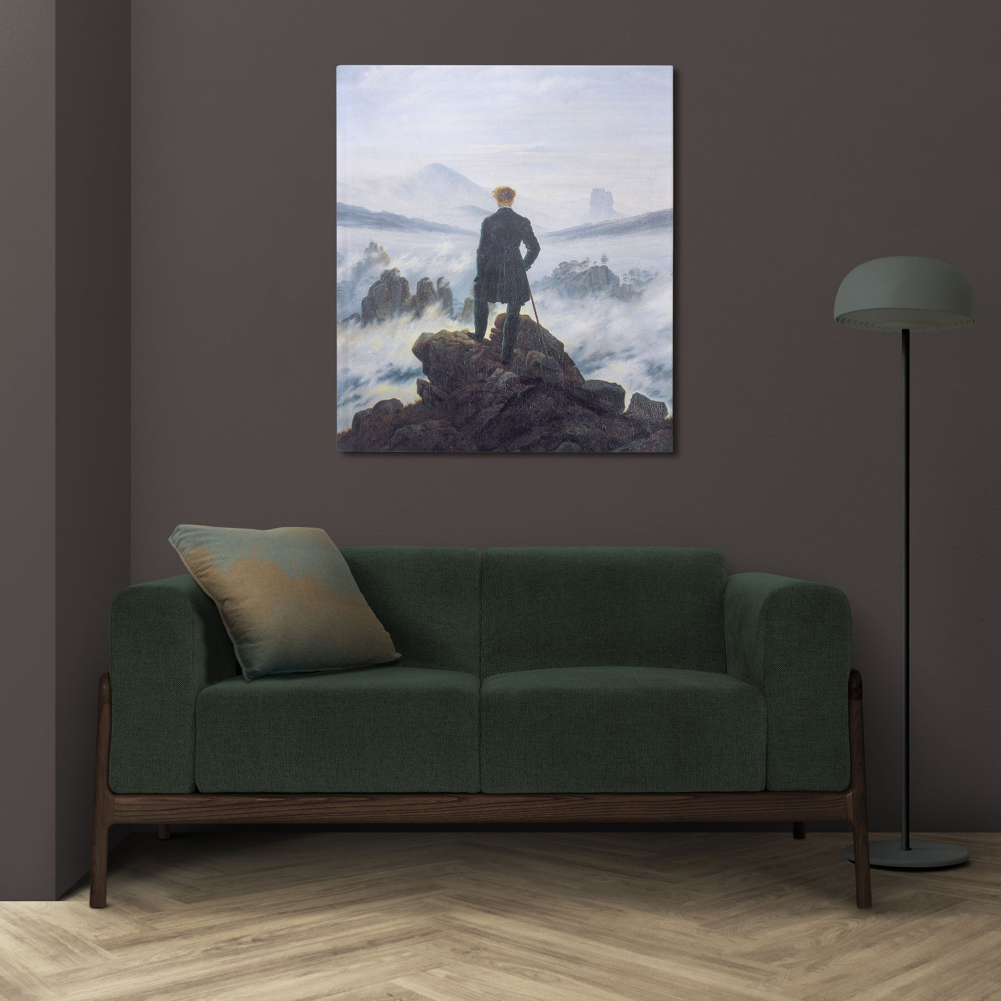 The wanderer above the sea of fog by Caspar David Friedrich (1818) 4 :5 Vertical Premium Wall Art Canvas by MeriDeewar