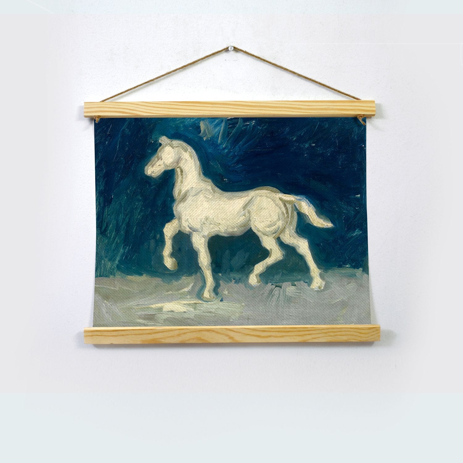 The White Beauty By Van Gogh Hanging Canvas Painting - Meri Deewar Hanging Canvas Premium Wall Art Canvas by MeriDeewar