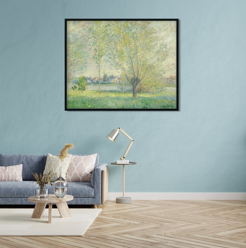 The Willows Painting by Claude Monet - Meri Deewar 5 : 4 Horizontal Premium Wall Art Canvas by MeriDeewar