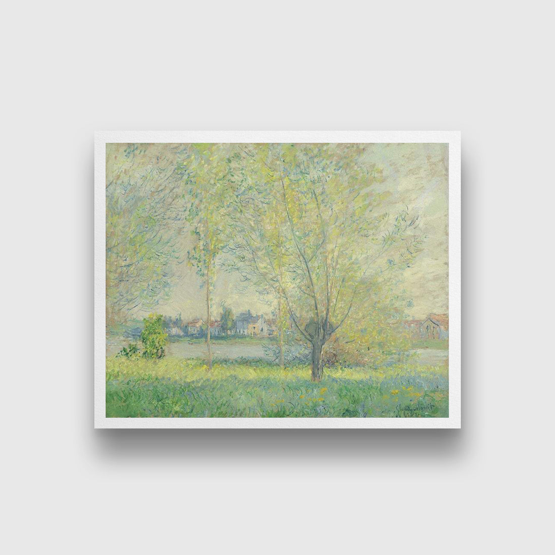 The Willows Painting by Claude Monet - Meri Deewar 5 : 4 Horizontal Premium Wall Art Canvas by MeriDeewar