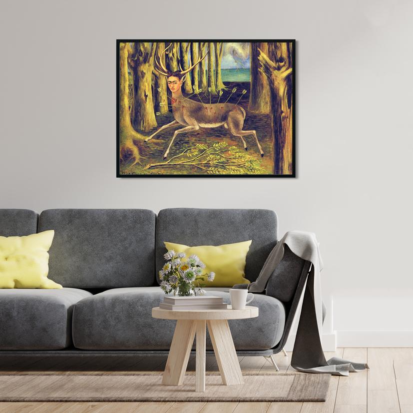 The Wounded Deer Painting - Meri Deewar 4 : 3 Horizontal Premium Wall Art Canvas by MeriDeewar