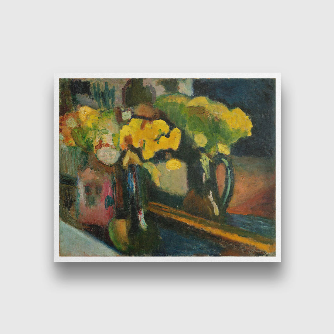 The Yellow Flowers Painting - Meri Deewar 6 : 5 Horizontal Premium Wall Art Canvas by MeriDeewar