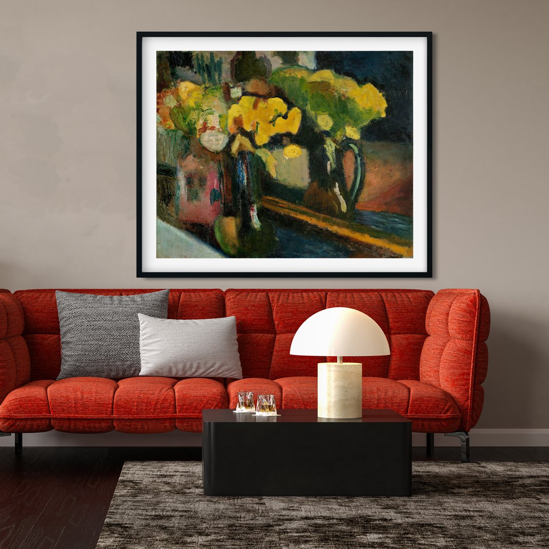 The Yellow Flowers Painting - Meri Deewar 6 : 5 Horizontal Premium Wall Art Canvas by MeriDeewar