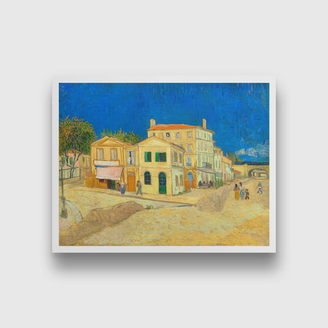The yellow house (1888) famous painting 4 : 3 Horizontal Premium Wall Art Canvas by MeriDeewar