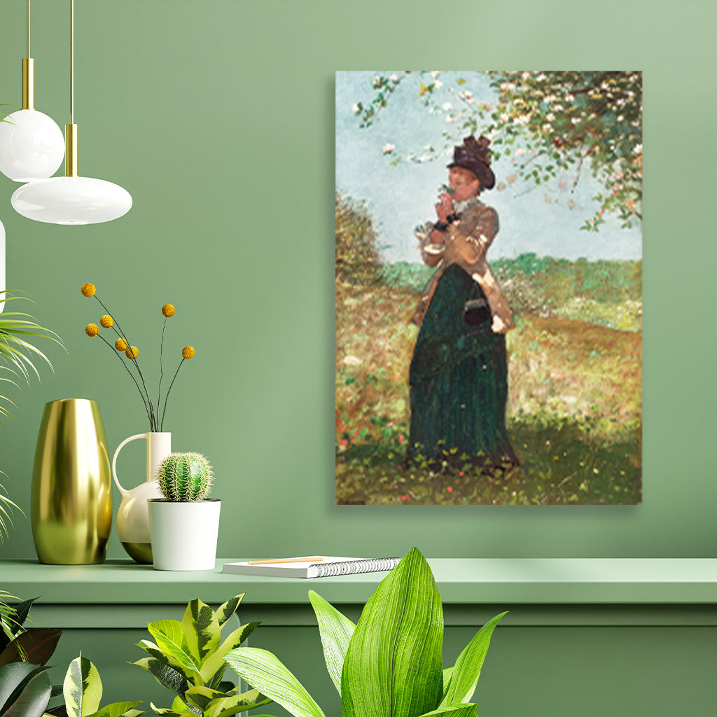 The Yellow Jacket painting - Meri Deewar 4 X 5.5 Vertical Premium Wall Art Canvas by MeriDeewar