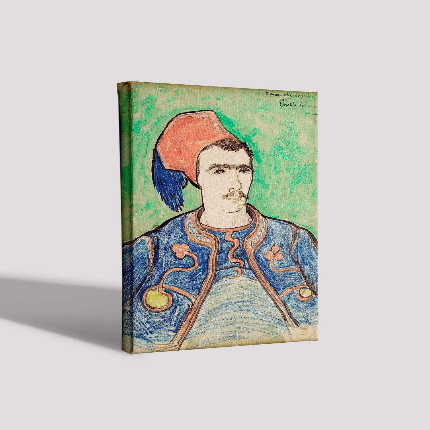 The Zouave (1888) By Van Gogh Painting - Meri Deewar 3 : 4 Vertical Premium Wall Art Canvas by MeriDeewar
