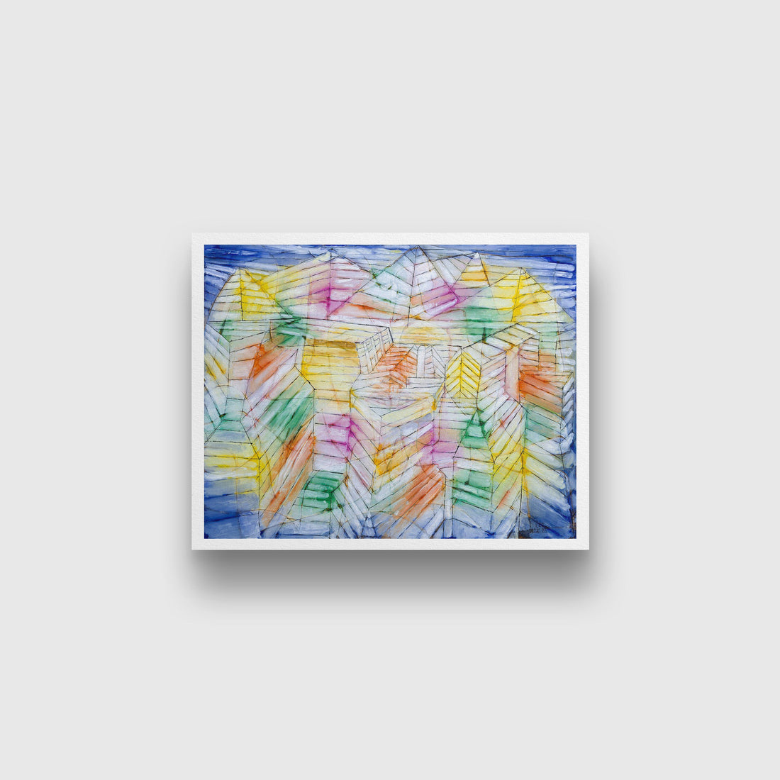 Theater Mountain Construction painting - Meri Deewar 5 : 4 Horizontal Premium Wall Art Canvas by MeriDeewar