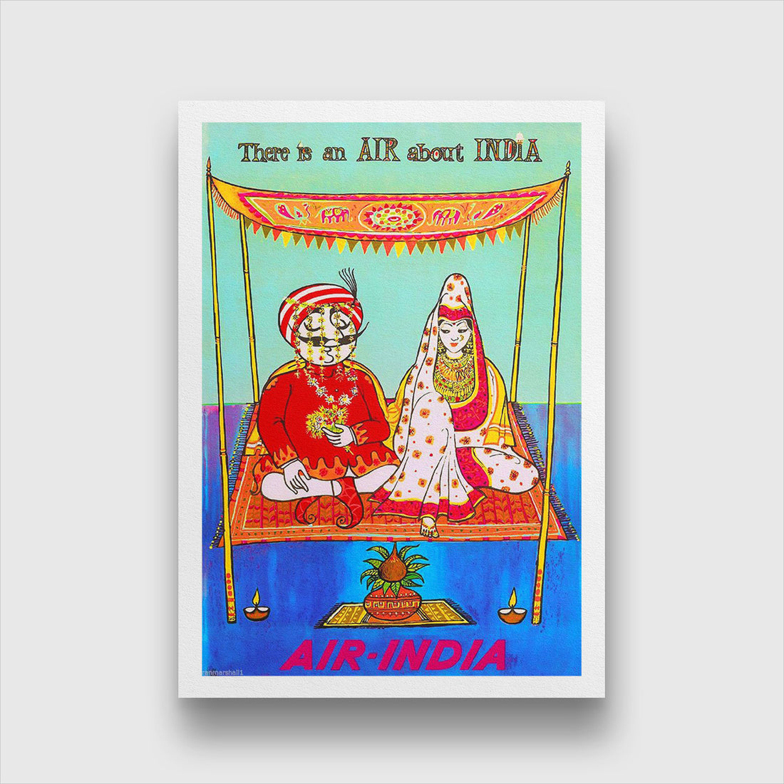 There is an air about india Poster 2 : 3 Vertical Premium Wall Art Canvas by MeriDeewar