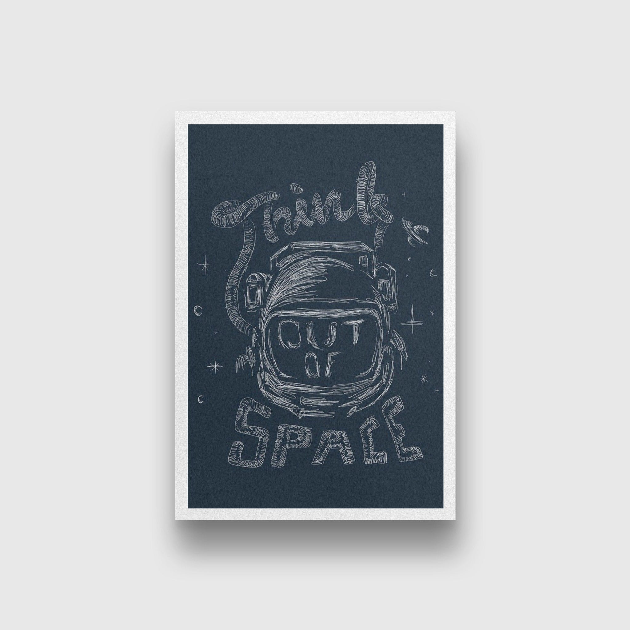 Think-out-of-space Painting - Meri Deewar 2 : 3 Vertical Premium Wall Art Canvas by MeriDeewar