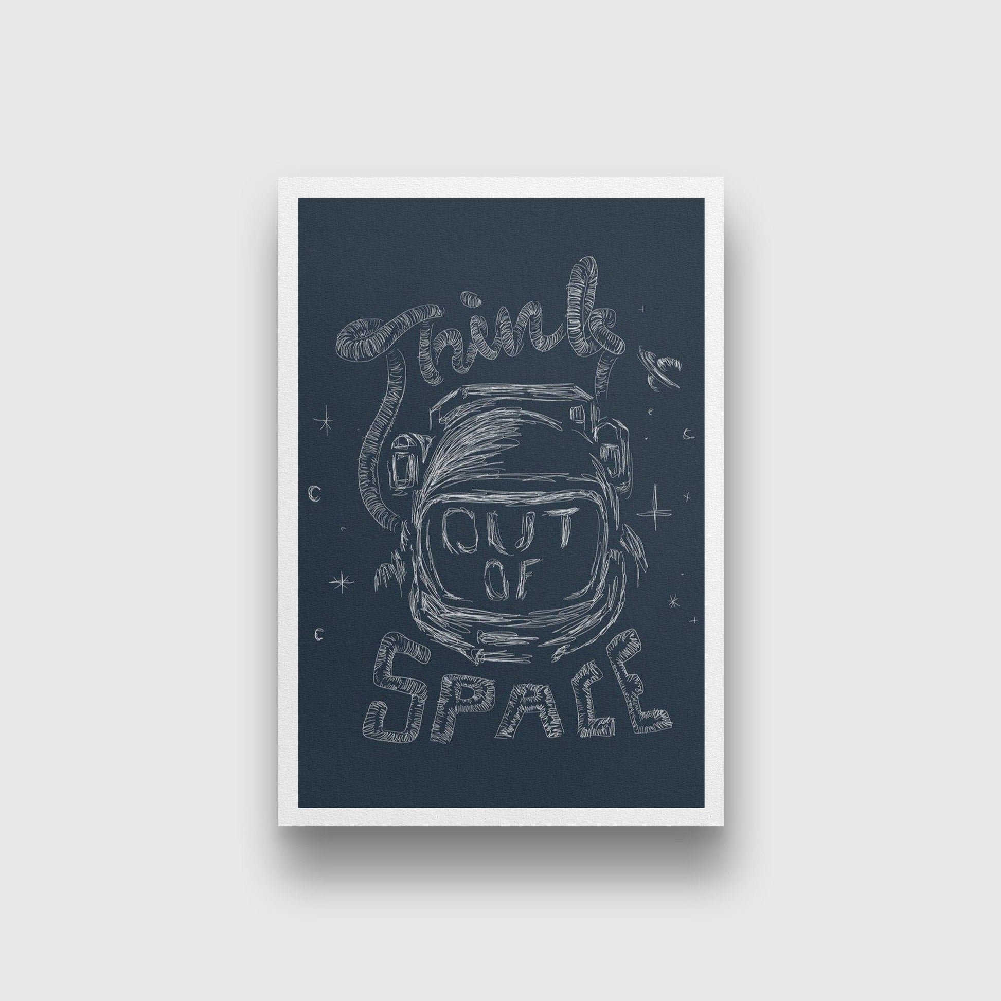 Think-out-of-space Painting - Meri Deewar 2 : 3 Vertical Premium Wall Art Canvas by MeriDeewar