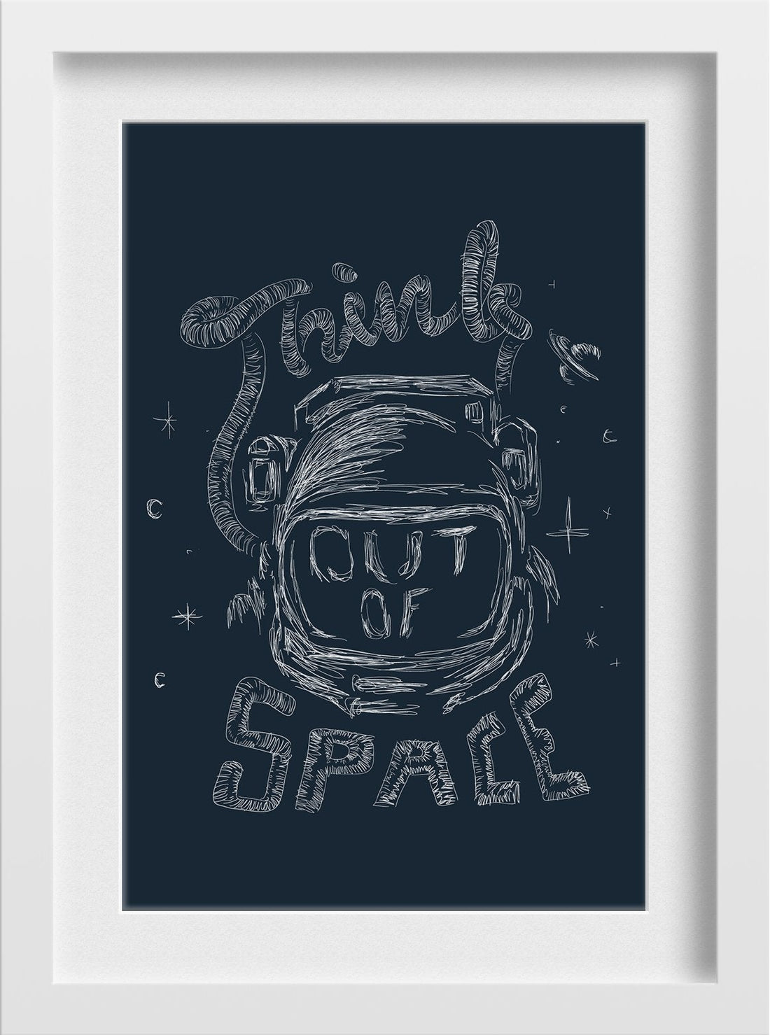 Think-out-of-space Painting - Meri Deewar 2 : 3 Vertical Premium Wall Art Canvas by MeriDeewar