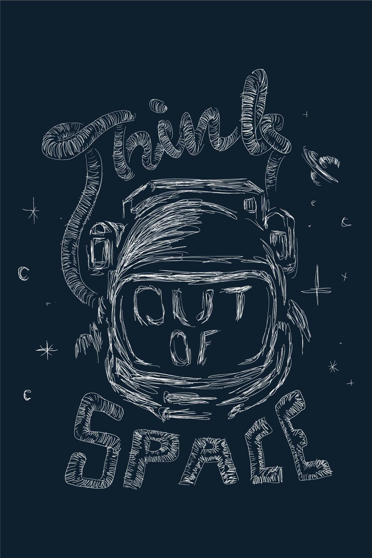 Think out of space poster - Meri Deewar Poster A3 / Poster Premium Wall Art Canvas by MeriDeewar