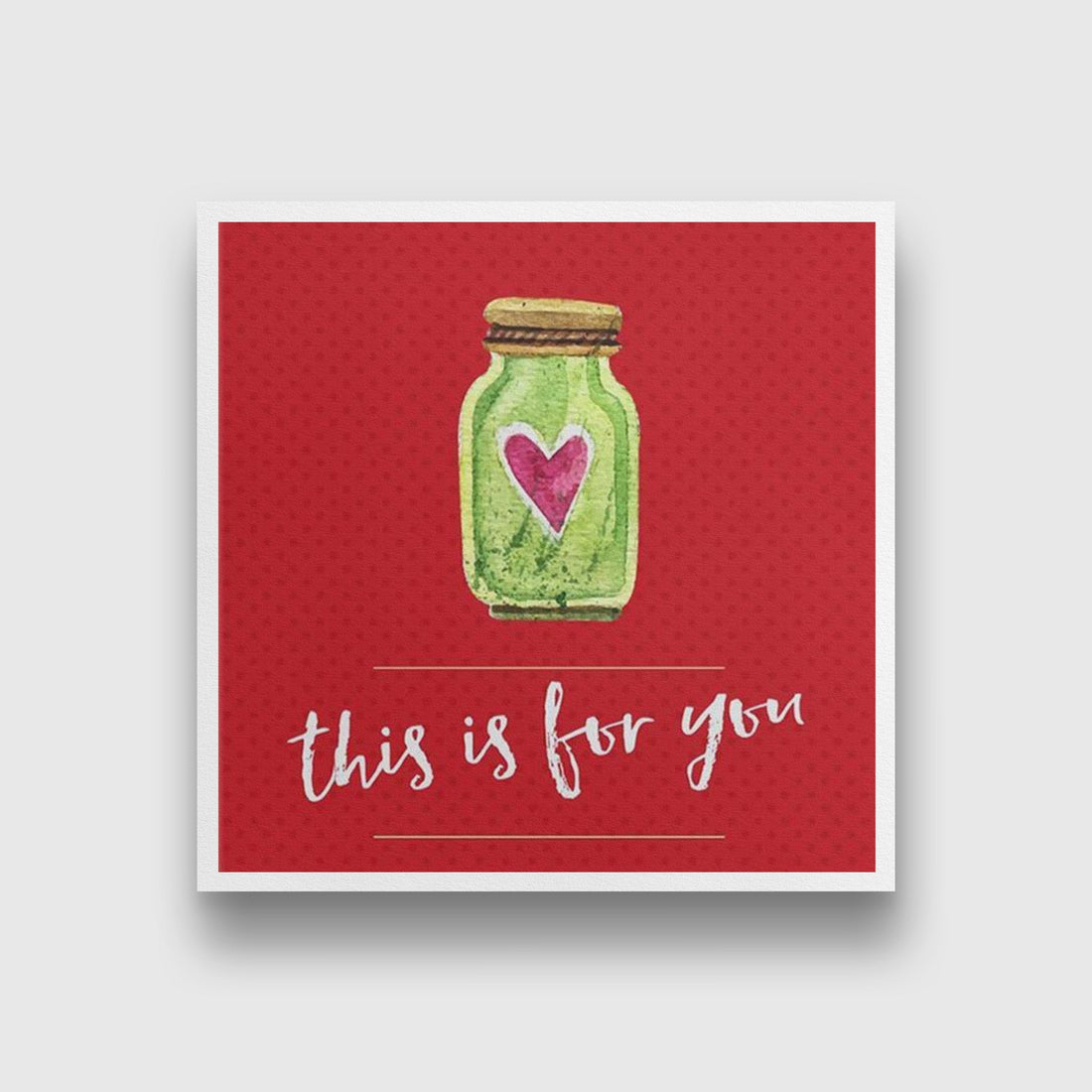 This is for you Painting - Meri Deewar 1 : 1 Square Premium Wall Art Canvas by MeriDeewar