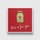 This is for you Painting - Meri Deewar 1 : 1 Square Premium Wall Art Canvas by MeriDeewar
