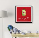 This is for you Painting - Meri Deewar 1 : 1 Square Premium Wall Art Canvas by MeriDeewar