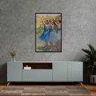 Three Dancers In Blue Skirts Painting - Meri Deewar 2 : 3 Vertical Premium Wall Art Canvas by MeriDeewar