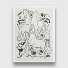 Three Horses Painting 3 : 4.2 Vertical Premium Wall Art Canvas by MeriDeewar