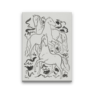 Three Horses Painting 3 : 4.2 Vertical Premium Wall Art Canvas by MeriDeewar