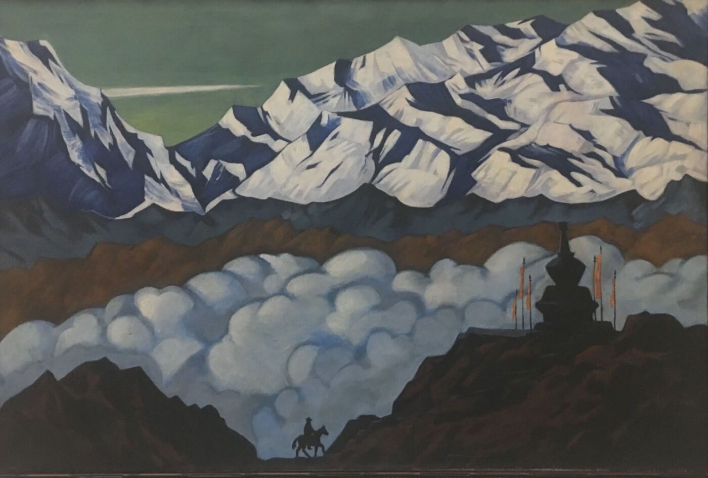 Tibet Painting - Meri Deewar 3 : 2 Horizontal Premium Wall Art Canvas by MeriDeewar