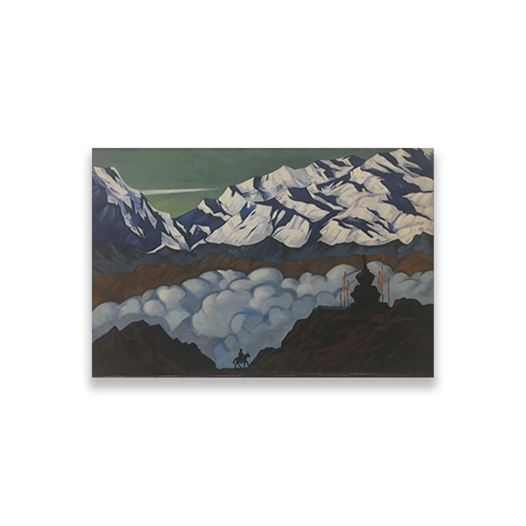 Tibet Painting - Meri Deewar 3 : 2 Horizontal Premium Wall Art Canvas by MeriDeewar