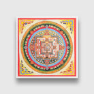 Tibetan Mandala Wall Paintings 1 : 1 Square Premium Wall Art Canvas by MeriDeewar