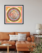 Tibetan Mandala Wall Paintings 1 : 1 Square Premium Wall Art Canvas by MeriDeewar