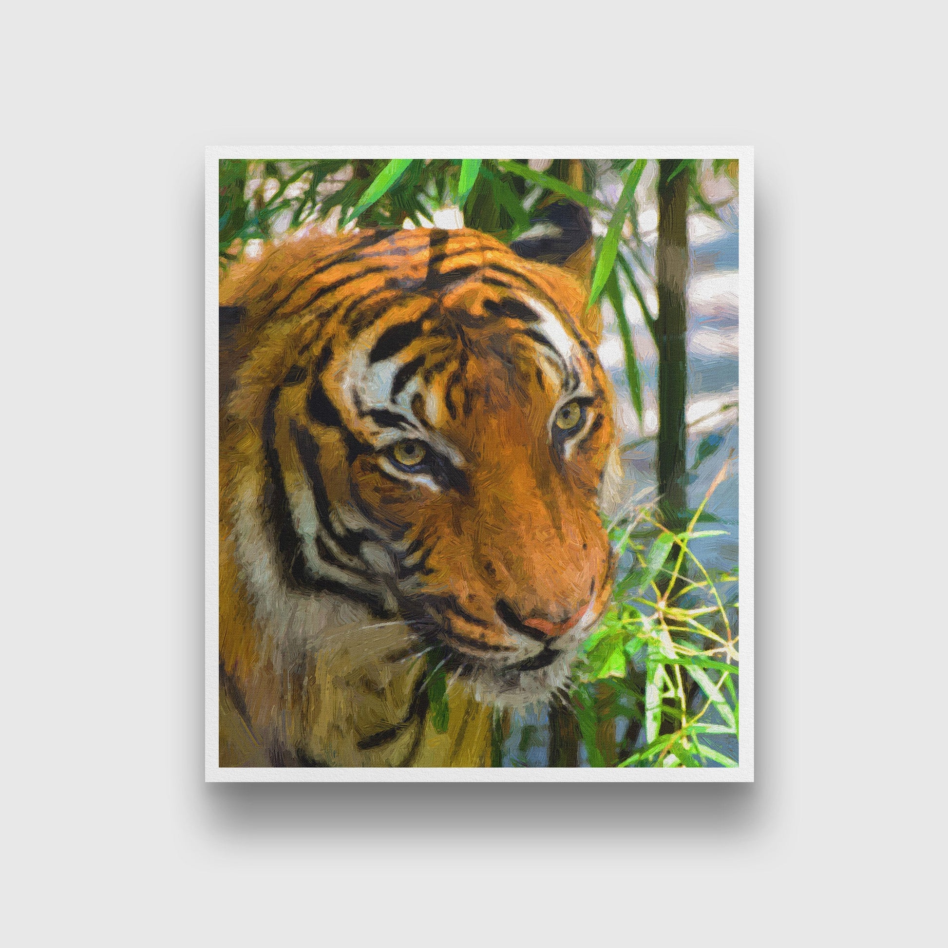 Tiger Painting - Meri Deewar 5 : 6 Vertical Premium Wall Art Canvas by MeriDeewar