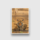 Tiger sitting in a forest Painting - Meri Deewar 2 : 3 Vertical Premium Wall Art Canvas by MeriDeewar