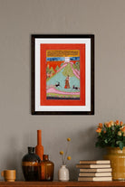 Todi Ragini, Second Wife of Hindol Raga, Folio from a Ragamala (Garland of Melodies) Painting - Meri Deewar 4 X 5.5 Vertical Premium Wall Art Canvas by MeriDeewar