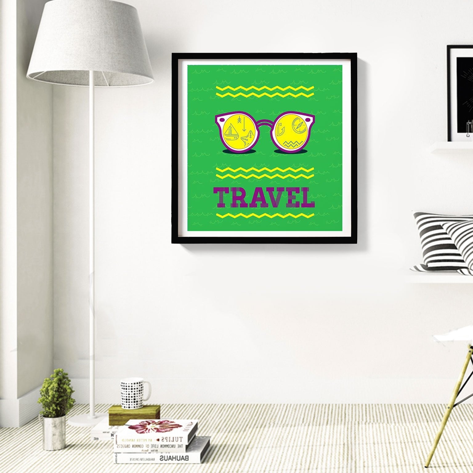 Travel Painting - Meri Deewar 1 : 1 Square Premium Wall Art Canvas by MeriDeewar