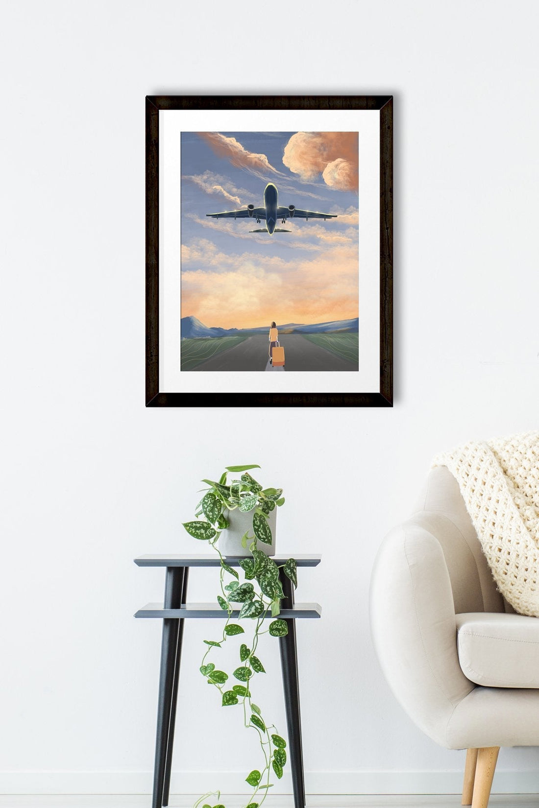Travel Painting - Meri Deewar 3 : 4 Vertical Premium Wall Art Canvas by MeriDeewar