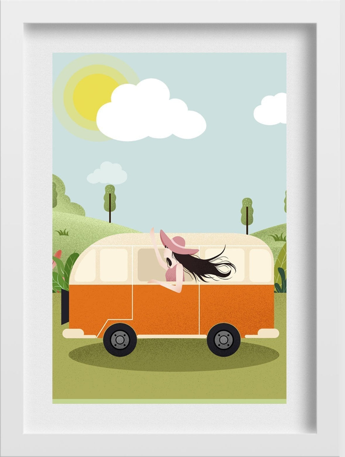 Travel Time Painting - Meri Deewar 2 : 3 Vertical Premium Wall Art Canvas by MeriDeewar