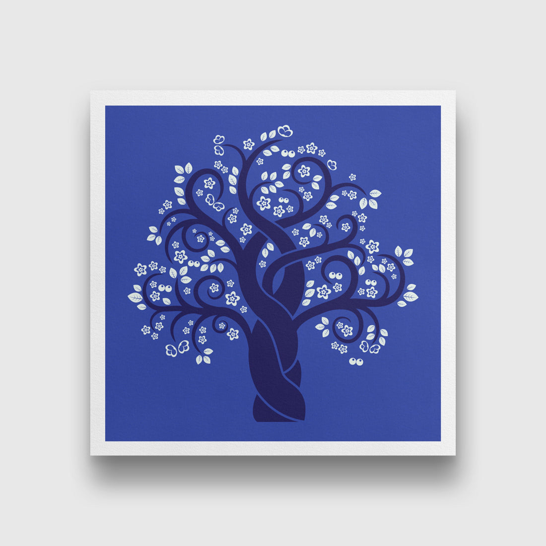 Tree painting 1 : 1 Square Premium Wall Art Canvas by MeriDeewar