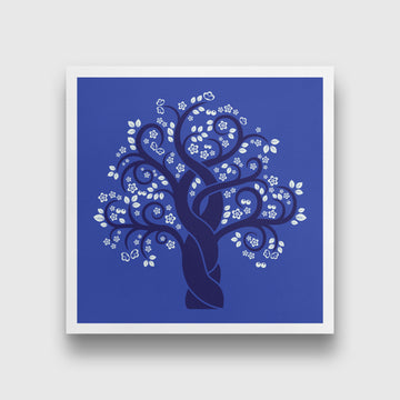 Tree painting 1 : 1 Square Premium Wall Art Canvas by MeriDeewar