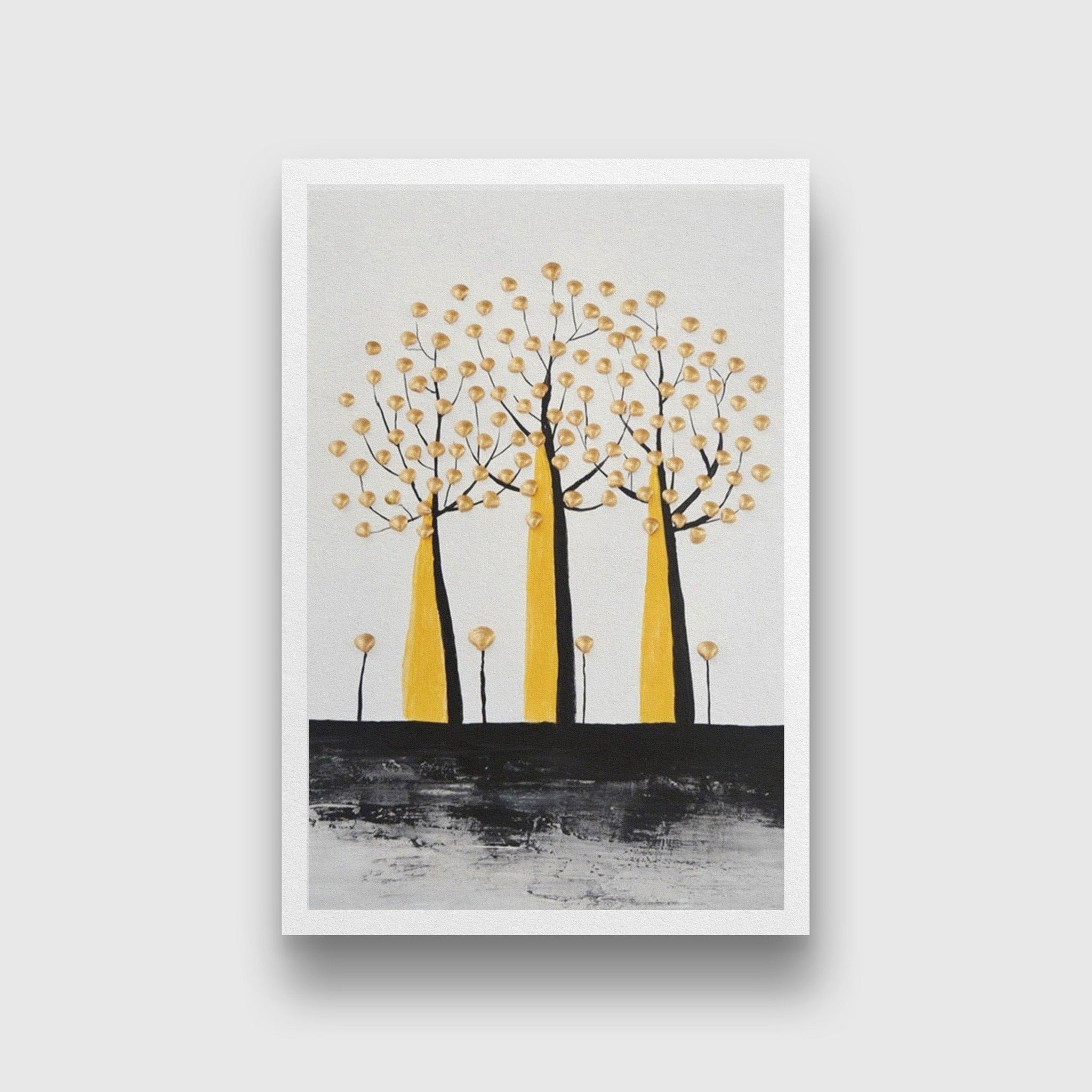 Tree Trees Artwork Painting - Meri Deewar 2 : 3 Vertical Premium Wall Art Canvas by MeriDeewar