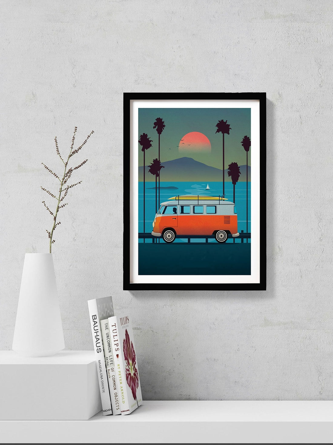 Trip to Malibu Art Painting - Meri Deewar 2 : 3 Vertical Premium Wall Art Canvas by MeriDeewar