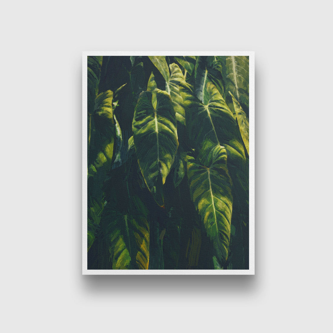 Tropical banana leaf Painting - Meri Deewar 3 : 4 Vertical Premium Wall Art Canvas by MeriDeewar