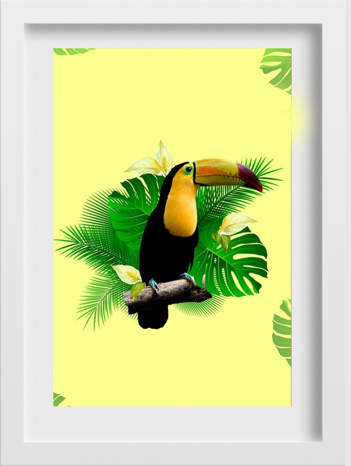 TUCANO Painting - Meri Deewar 2 : 3 Vertical Premium Wall Art Canvas by MeriDeewar