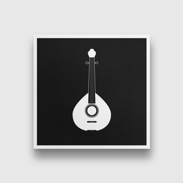 Tuntuna Black and White Painting - Meri Deewar 1 : 1 Square Premium Wall Art Canvas by MeriDeewar