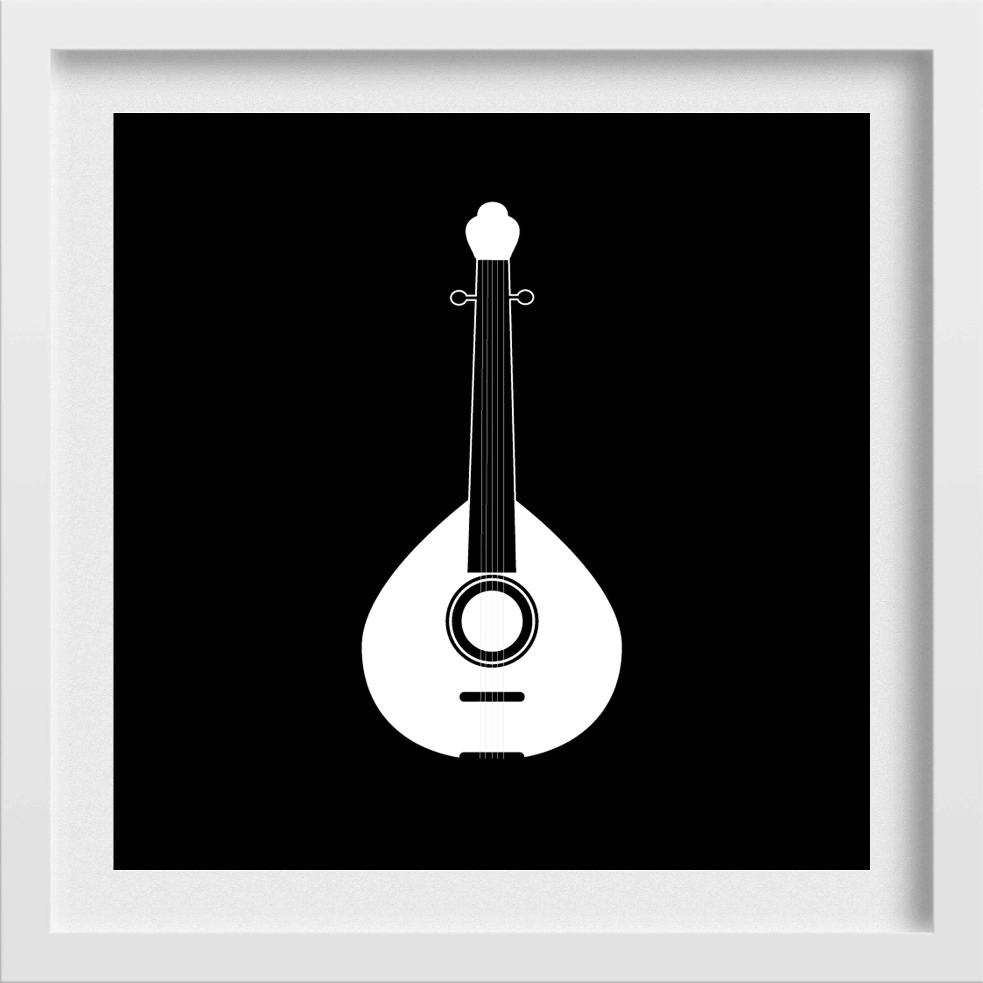 Tuntuna Black and White Painting - Meri Deewar 1 : 1 Square Premium Wall Art Canvas by MeriDeewar