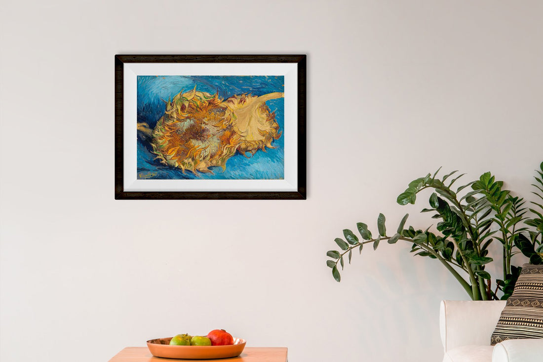 Two Cut Sunflowers By Van Gogh Painting - Meri Deewar 3 : 2 Horizontal Premium Wall Art Canvas by MeriDeewar